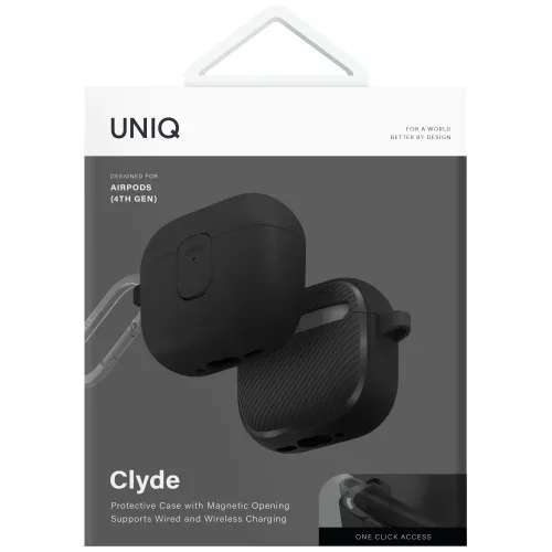 etui uniq clyde lock case do airpods 4  - czarne na Arena.pl