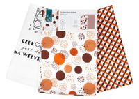 Zestaw Ścierek Kuchennych Kuke - Czekolada 005