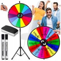 KOŁO FORTUNY ZE STOJAKIEM SUCHOŚCIERALNE 60cm GRA DLA DZIECI ZABAWA +STATYW