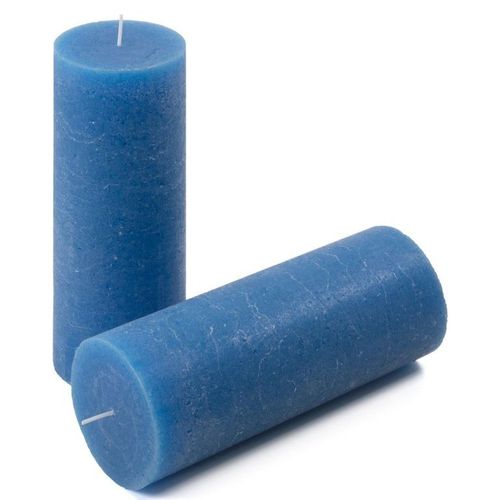 Zestaw świec rustykalnych, 20 cm, Ø 7,5 cm, niebieski, 4 szt na Arena.pl