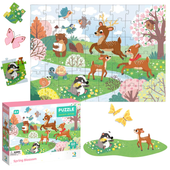 Puzzle Edukacyjne Wiosenne Kwiaty 60 El. Kolorowa Układanka Dodo 300411
