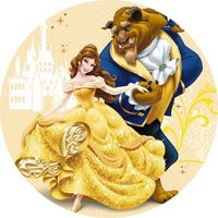 Opłatek na tort Urodziny Piękna Bestia Księżniczka Bajka Postać