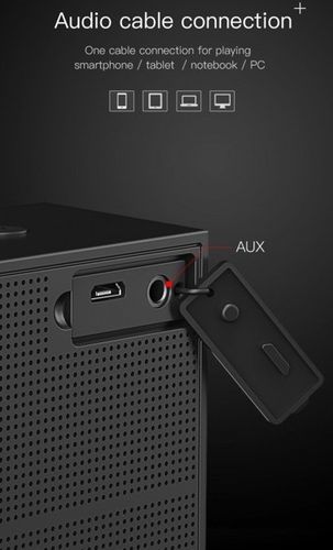 Głośnik bezprzewodowy Bluetooth Baseus Encok E05 Cube - czerwono - czarny na Arena.pl