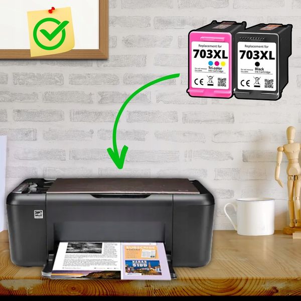 Tusze do HP 703 XL czarny kolor zdjęcie 4