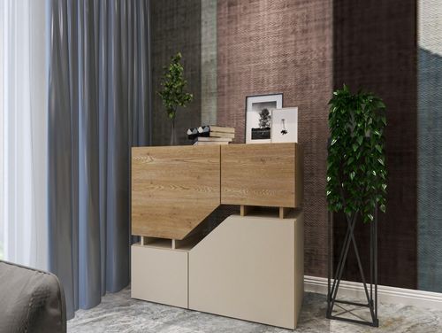 Komoda DOUBLE do salonu pokoju kaszmir dąb cremona na Arena.pl