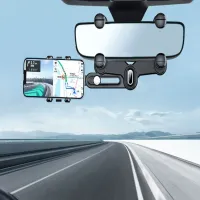 Uchwyt samochodowy na telefon do lusterka wstecznego obrotowy