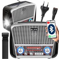 RADIO KUCHENNE FM PRZENOŚNE RETRO SOLARNE BLUETOOTH USB LATARKA AKUMULATOR