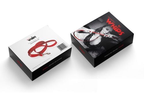 Wiązania-WHIPS lakier, smycz do obroży, czerwona na Arena.pl