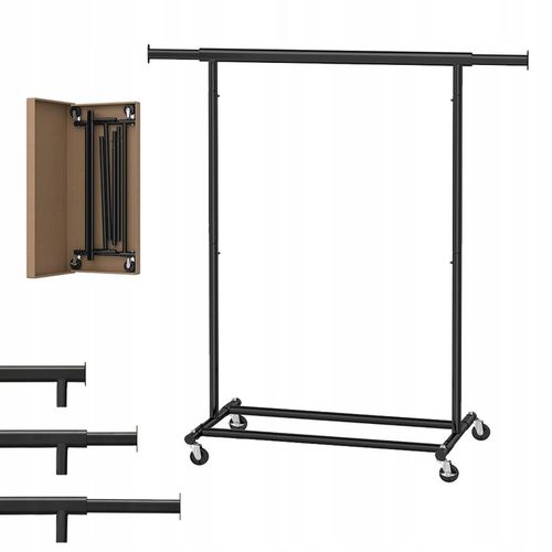 MOBILNY wieszak stojący na ubrania NA KÓŁKACH 45,4x(92-132)x160 na Arena.pl