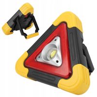 Lampa SOLARNA TRÓJKĄT Ostrzegawczy Przenośna LED COB ROBOCZA Latarka 1014