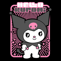 Koszulka Czarna - Kuromi - WYBIERZ KOLOR KOSZULKI I FASON Męska 3XL