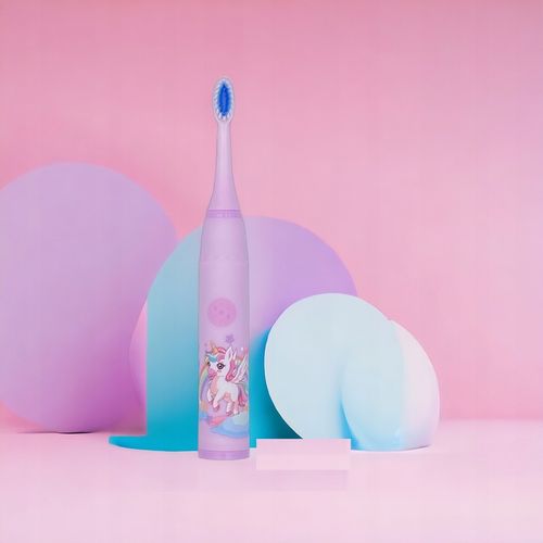SZCZOTECZKA SONICZNA DO ZĘBÓW DLA DZIECI ELEKTRYCZNA FIOLET+KOŃCÓWKI+GRATIS na Arena.pl