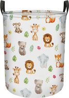 Kosz na pranie składany 40x50 cm worek organizer na zabawki biały wzór