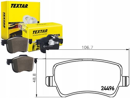TEXTAR KLOCKI HAMULCOWE TYŁ 2449601 na Arena.pl