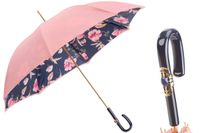 PASOTTI Parasol 93cm Różowy Kwiaty Podwójny Materiał Acetate LUX