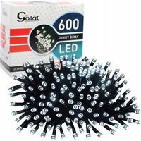 LAMPKI CHOINKOWE 600LED ZEWNĘTRZNE ZIMNY BIAŁY