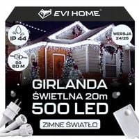 LAMPKI ZEWNĘTRZNE 500 LED SOPLE 23m GIRLANDA Świąteczna Kurtyna Świetlna IP