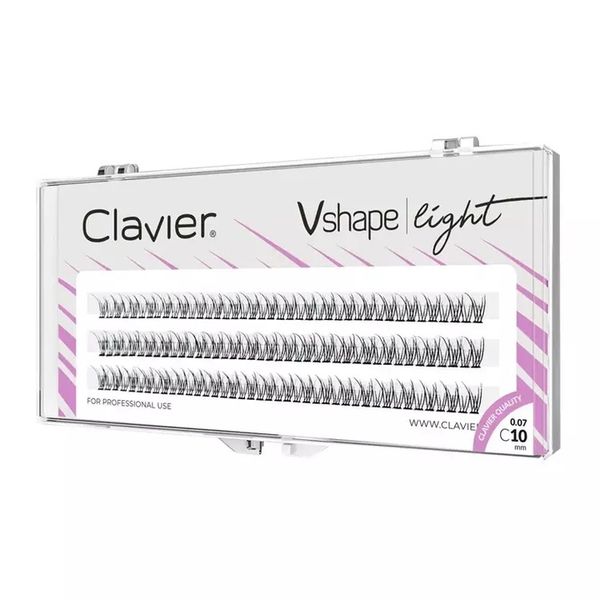 Clavier Kępki Rzęs Vshape Light – Jaskółki 10mm zdjęcie 1