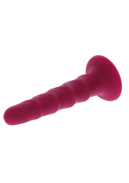 Ribbed Dong 6 Inch Red zdjęcie 4