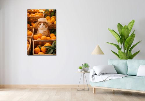 Obraz 60x100cm Kot w Pomarańczach na Arena.pl