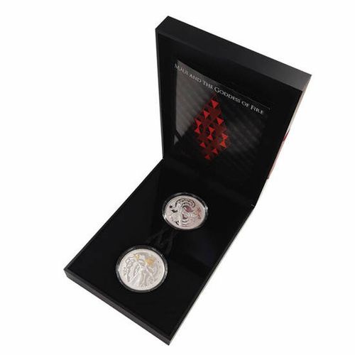 Maui i Bogini Ognia: Zestaw 2 monet 2 x 1 uncja Srebra 2019 na Arena.pl