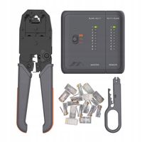 2 x Jimi Home Tester Kabli Sieciowych + Zaciskarka Do Złączek Rj45 Zestaw 5