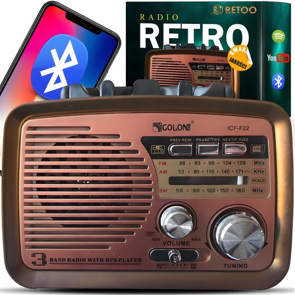Radio baterie AM RETOO E972-2 zdjęcie 2