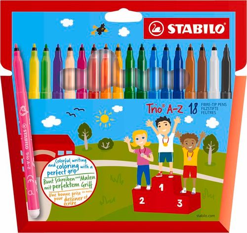 STABILO TRIO A-Z FLAMASTRY 378/1-18-01 ETUI 18KOL na Arena.pl