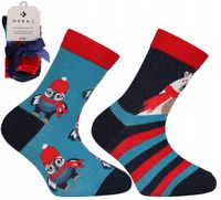 Skarpetki Bawełniane Świąteczne na PREZENT 2-PARY Zestaw MORAJ 31-34