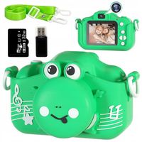 APARAT CYFROWY FOTOGRAFICZNY DLA DZIECI GRY + KARTA 32GB ŻABKA ŻABA SELFIE