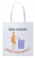 Dla Kucharza Kucharki Torba Eco Biała Shopper Z Nadrukiem Ze Zdjęciem