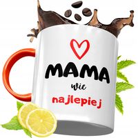 Kubek Pomarańczowy Dla Mamy Mamusi Dzień Mamy Z Nadrukiem Ze Zdjęciem