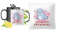 Foczki Zestaw Kubek Magiczny + Poduszka Z Nadrukiem Ze Zdjęciem