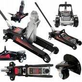 PODNOŚNIK SAMOCHODOWY Niskoprofilowy ŻABA LEWAREK GUMA 2.5T ZAKRES 90-340MM