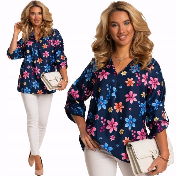 ELEGANCKA LUŹNA MODNA BLUZKA DAMSKA DUŻO ROZMIARÓW POLSKI PRODUKT zdjęcie 1