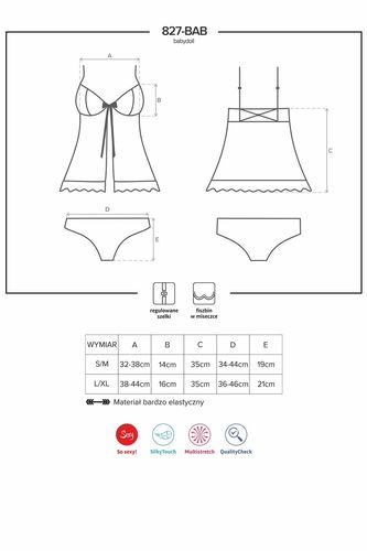 Obsessive 827-BAB-3 czerwony S/M na Arena.pl