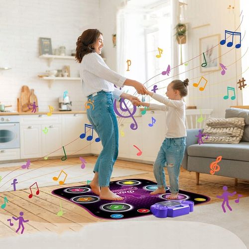 MATA DO TAŃCA DLA DZIECI MUZYKA BLUETOOTH 6 STRZAŁEK ŚWIETLNYCH LED na Arena.pl