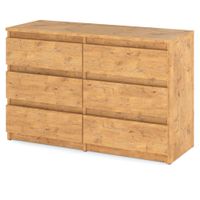 Komoda Drewniana 6 Szuflad Hugo Nowoczesna 100cm Szafka Rtv Salon Lancelot