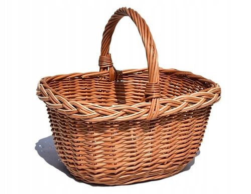 Koszyczek na zakupy wiklinowy do lasu, grzyby PREZENT Kosz do zbioru na Arena.pl