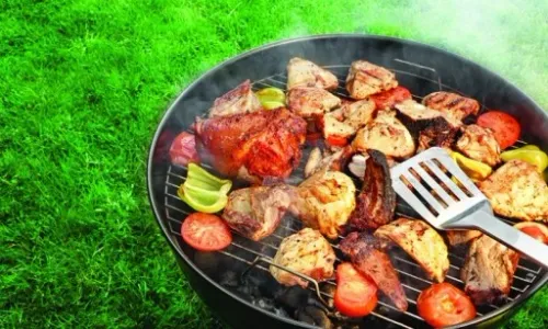 Grill Ogrodowy węglowy na brykiet Zamykany POKRYWA BBQ KETTLE półka na Arena.pl