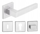 KLAMKA DRZWIOWA TOPAZ NIERDZEWNA KOMPLET ROZET