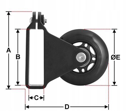 Koła do drabin mocowane do stabilizatora komplet AKC na Arena.pl