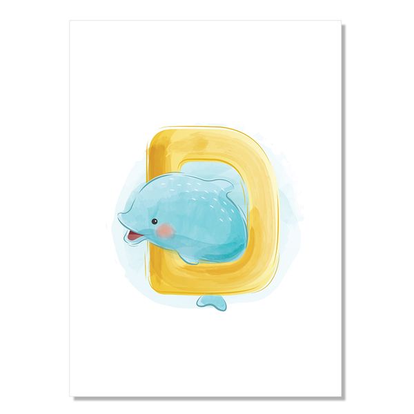 Obraz  Delfin Z Literką D zdjęcie 1