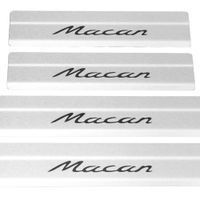 Listwa progowa PORSCHE MACAN Stal nierdzewna 304 mat z czarnymi literami