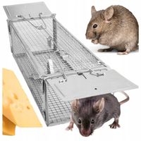 PUŁAPKA NA SZCZURY MYSZY ŻYWOŁAPKA XXL ŁAPKA KUNY GRYZONIE HUMANITARNA