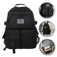 plecak sportowy szkolny uniwersalny kieszonki czarny pl164cz