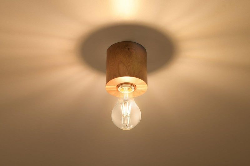 Drewniana LAMPA sufitowa SL.0672 okrągła OPRAWA spot natynkowy ekologiczny downlight zdjęcie 2