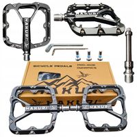 PEDAŁY PLATFORMOWE DH ENDURO MTB mocne ALUMINIOWE HAKURI 3 łożyska Lekkie