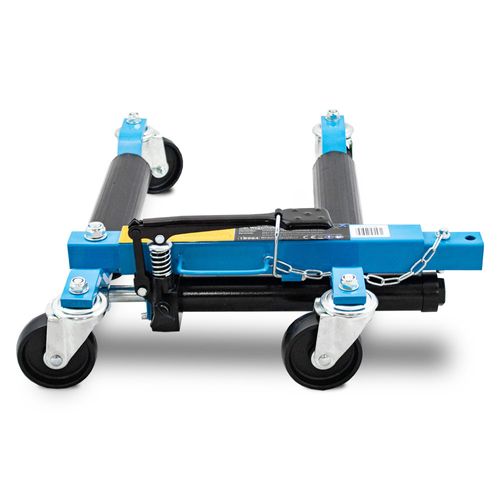 Wózek manewrowy hydrauliczny pod koła 4 sztuki niebieski na Arena.pl