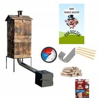 WĘDZARNIA DREWNIANA DOMOWA DUŻE PALENISKO IMPREGNACJA KOMIN gratis PRZEPISY